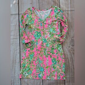 Lilly Pulitzer Pink and Green Floral Dress